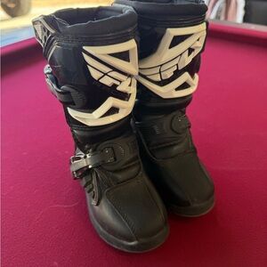 Kids Black and White Boots